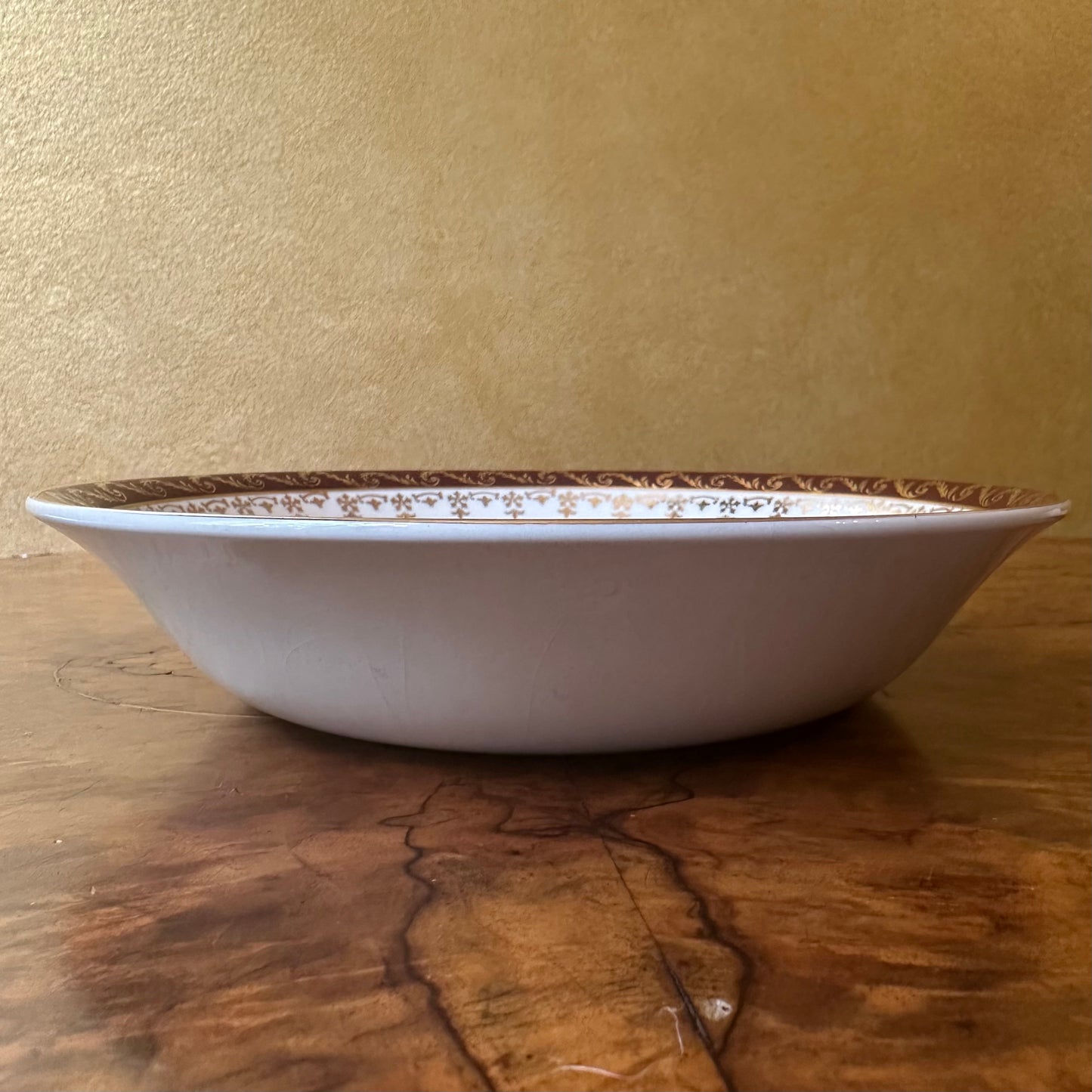 Vintage Alfred Meakin Suzanne Burgundy Gold Print Bowl