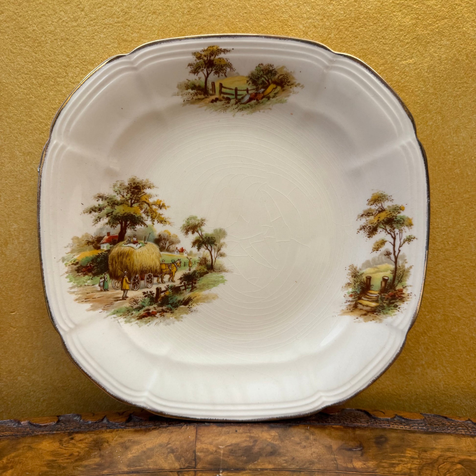 Vintage Alfred Meakin The Hay Ride Entree Plate 