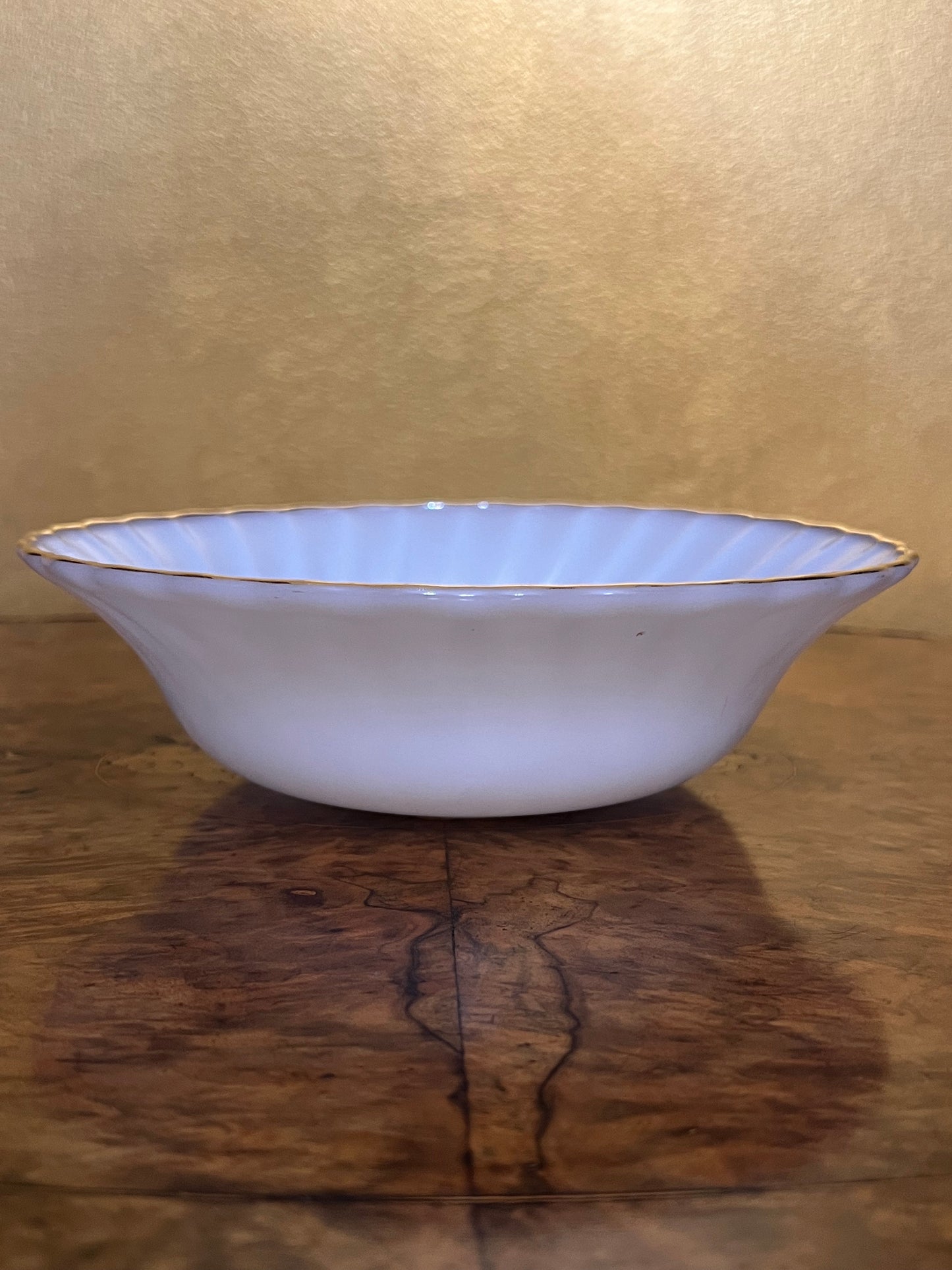 Vintage Anchor Hocking Milk Glass Shell Bowl