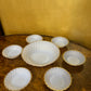 Vintage Anchor Hocking Milk Glass Shell Bowls Set