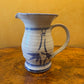 Vintage Artisan Blue Print Pottery Jug 