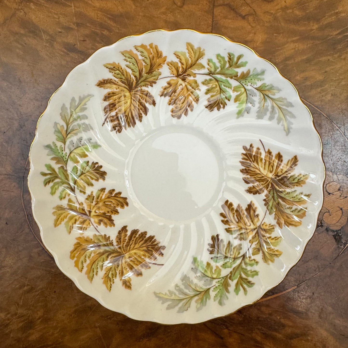 Vintage Aynsley Leaves Saucer 