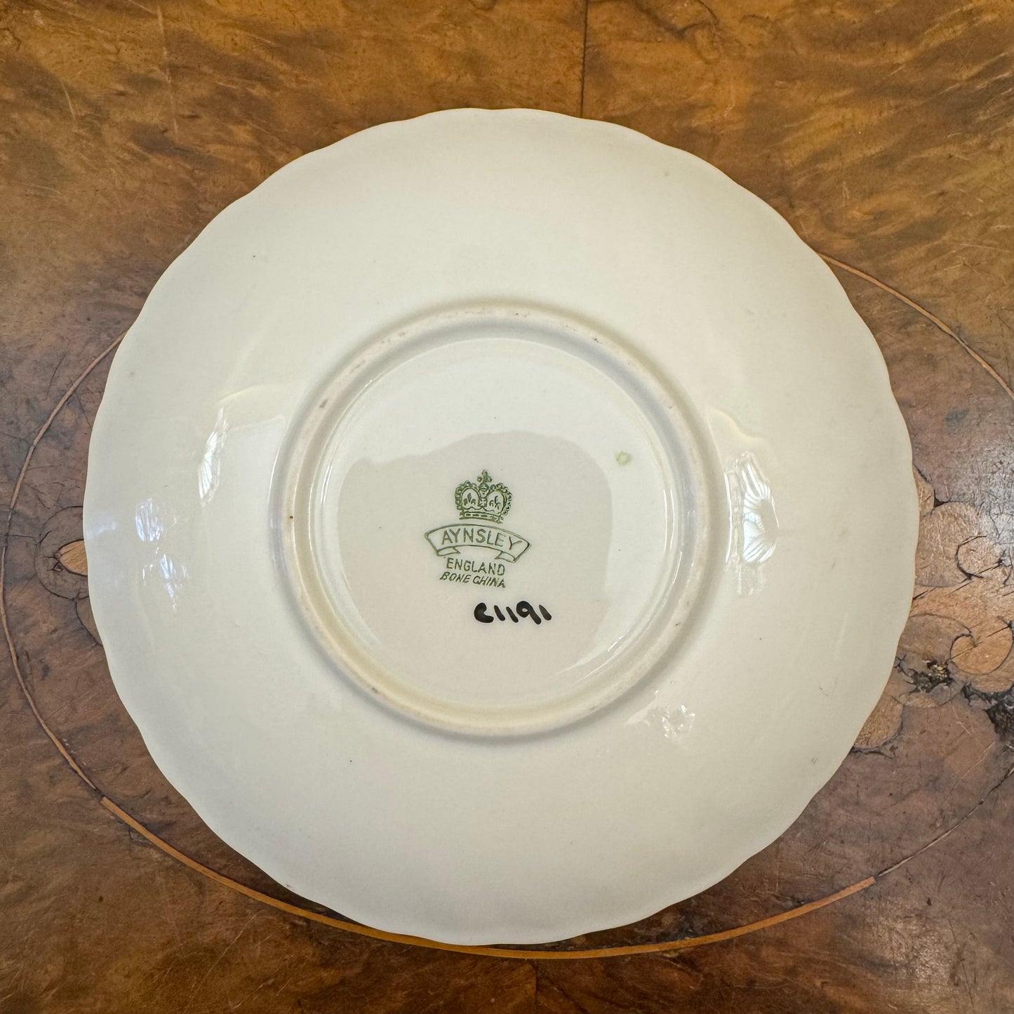 Vintage Aynsley Leaves Saucer Plate 