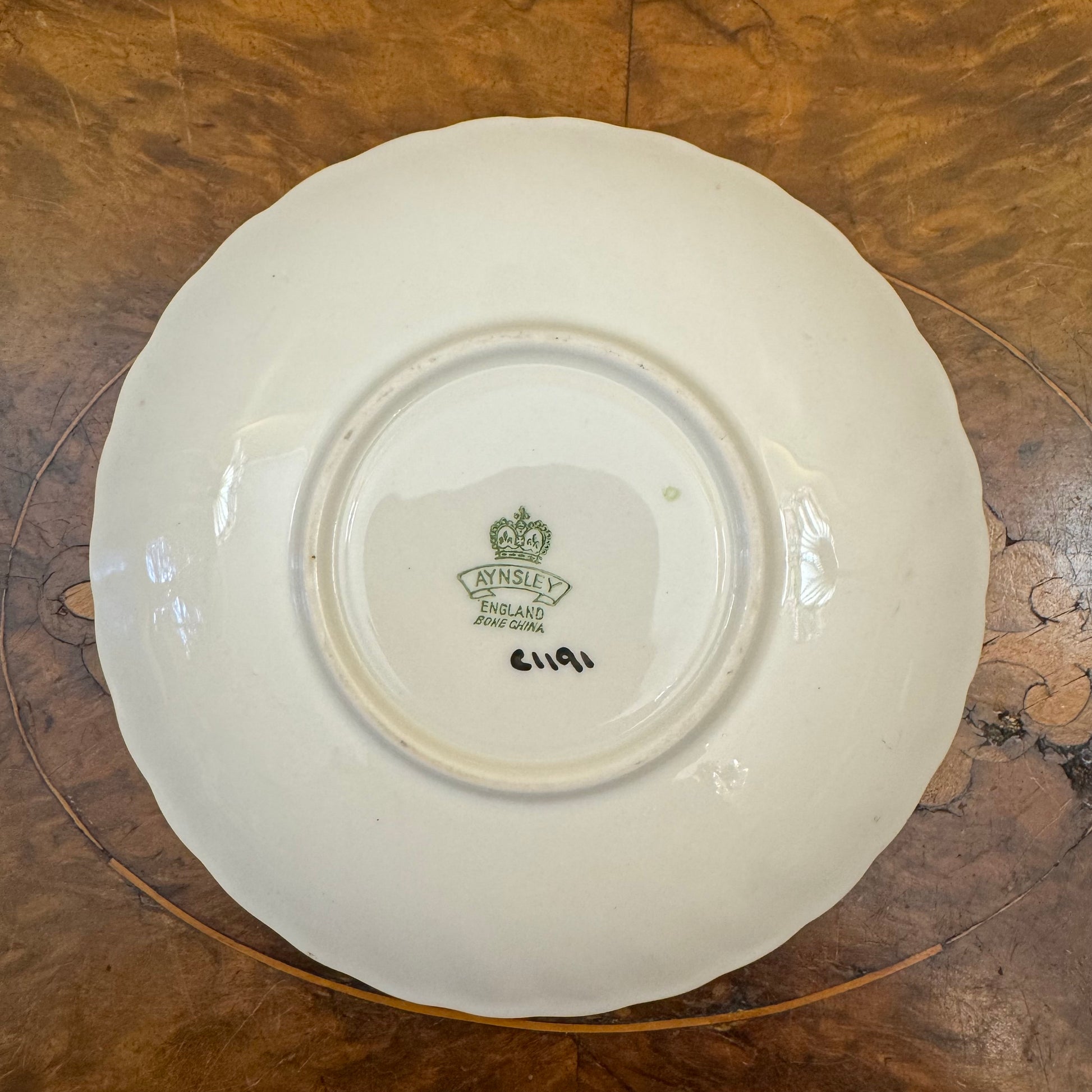 Vintage Aynsley Leaves Saucer Plate 