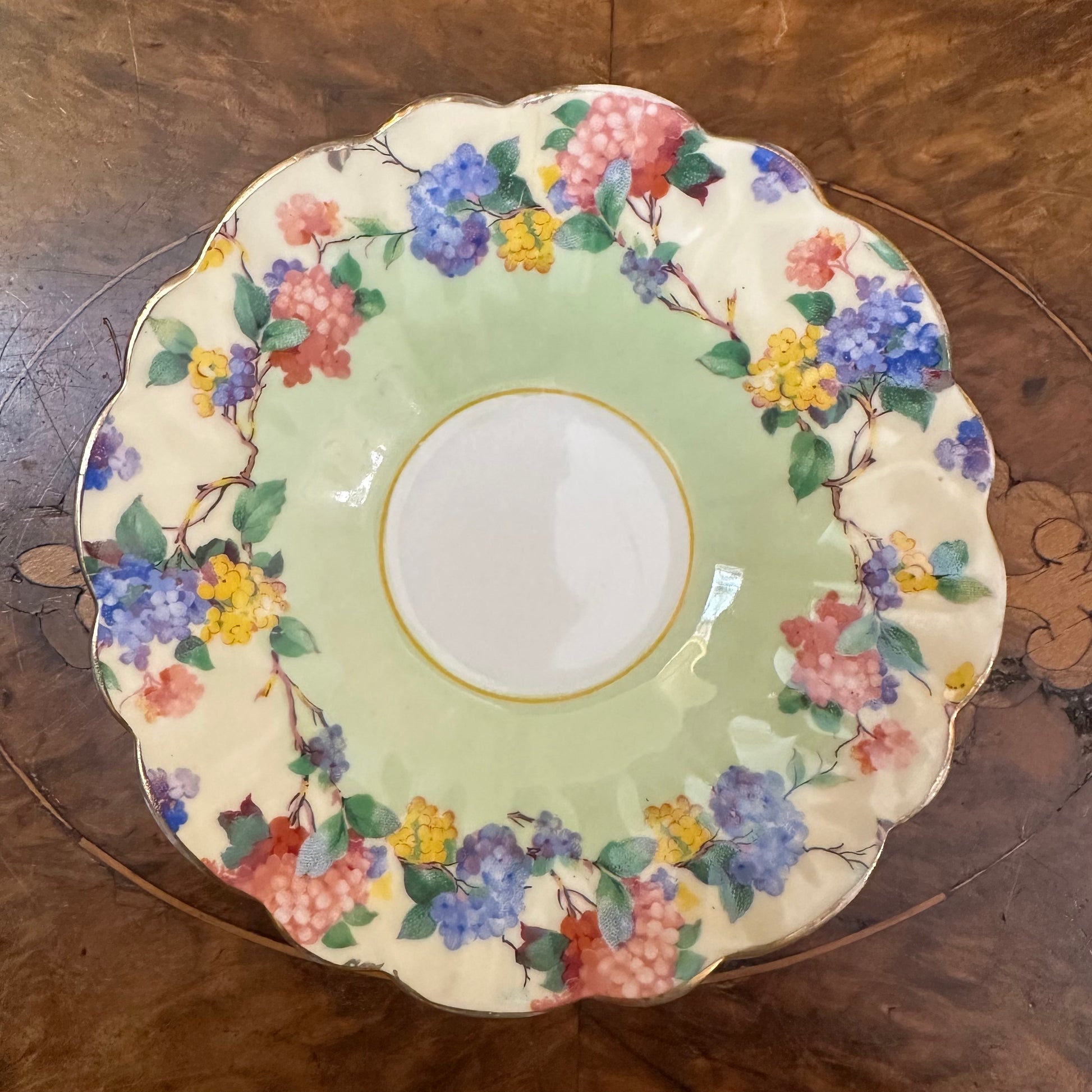 Vintage Aynsley Summer Flowers Demitasse Saucer 