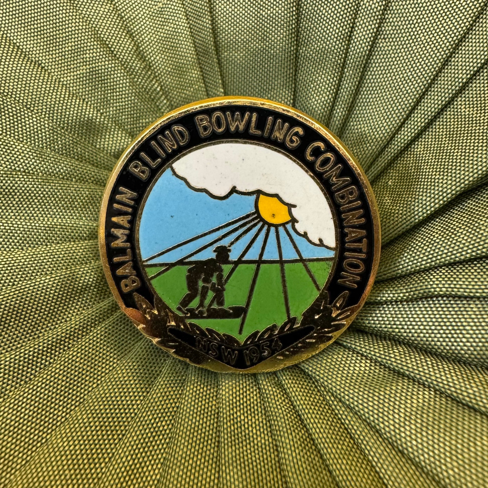 Vintage Balmain Blind Bowling Combination Club Badge Pin