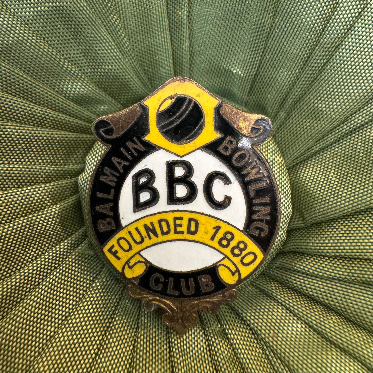 Vintage Balmain Bowling Club Badge Pin 