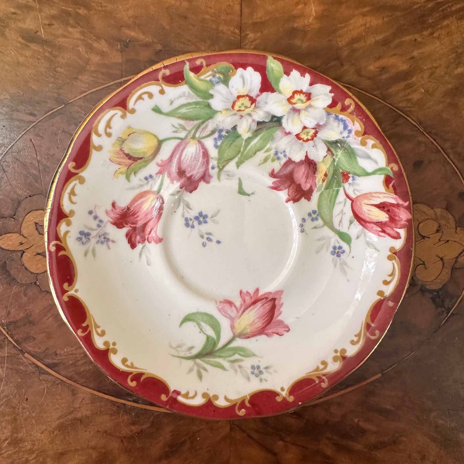 Vintage Bell China Narcissus Daffodil Demitasse Saucer 