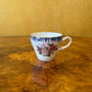 Vintage Blue Floral Print Coffee Cups 