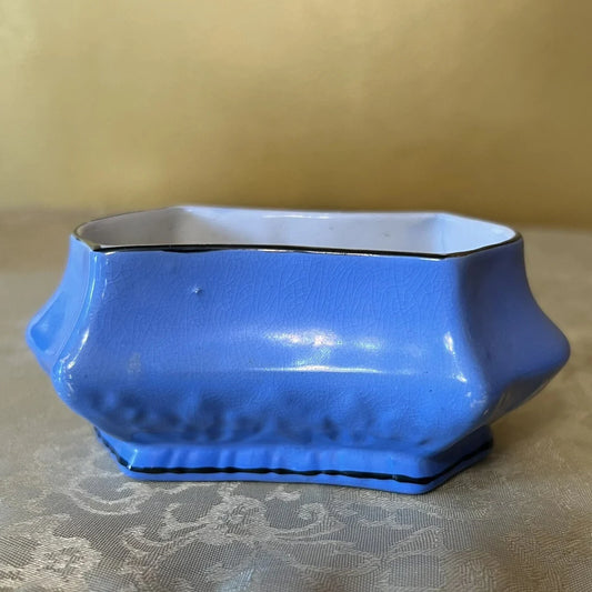 Vintage Blue Porcelain Trinket Dish