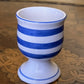 Vintage Blue Stripe Egg Cup Holder