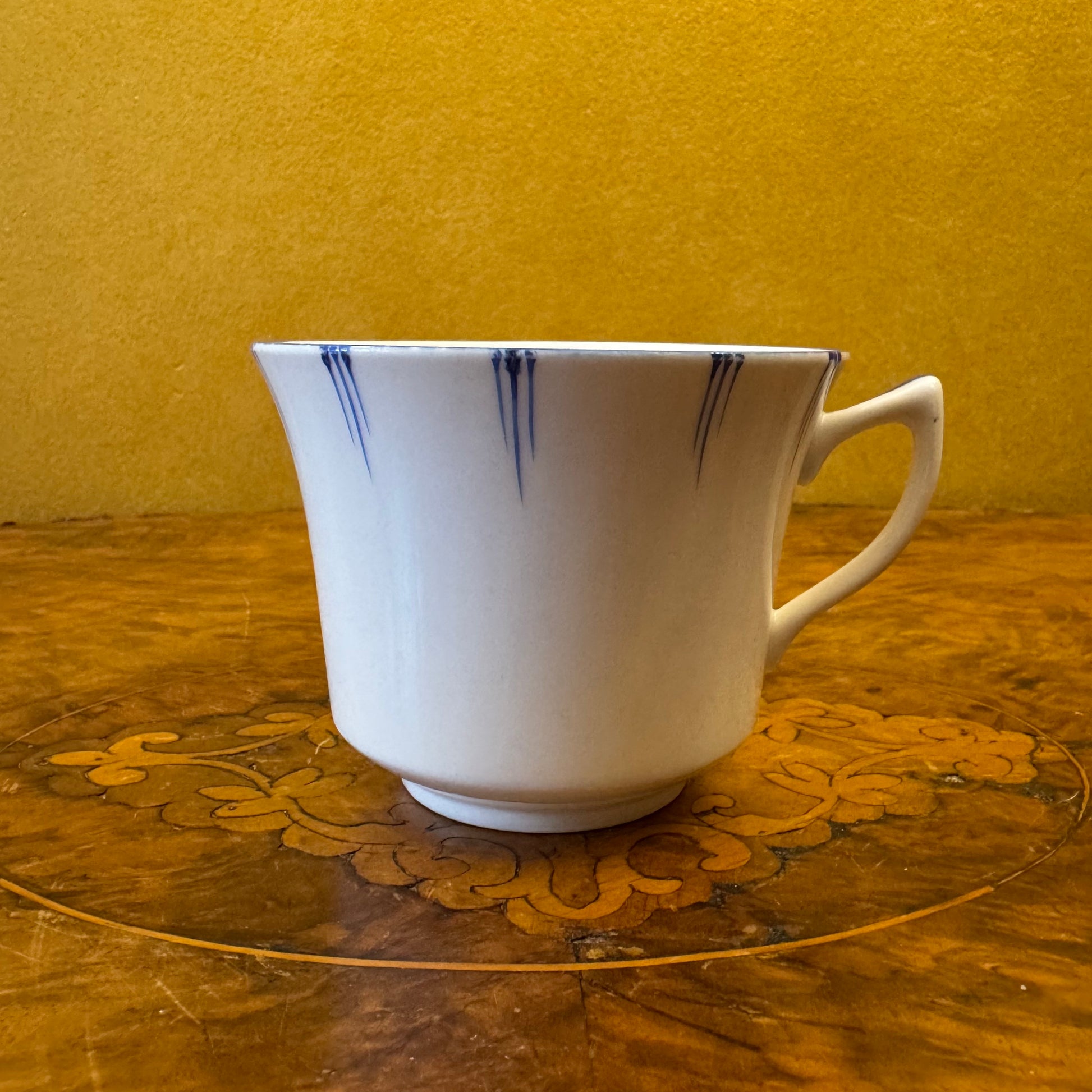 Vintage Blue Stripe Tea Cup 