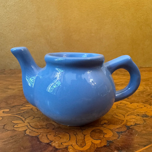 Vintage Blue Teapot Egg Cup Holder
