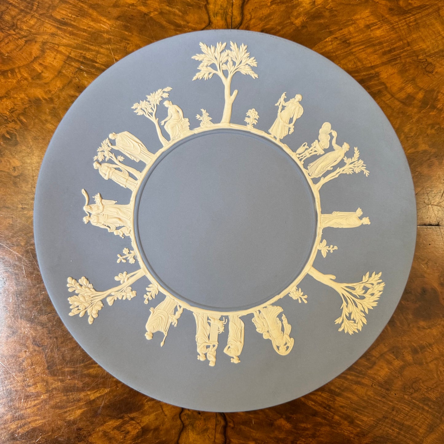 Vintage Blue Wedgwood Jasperware Roman Scene Plate 