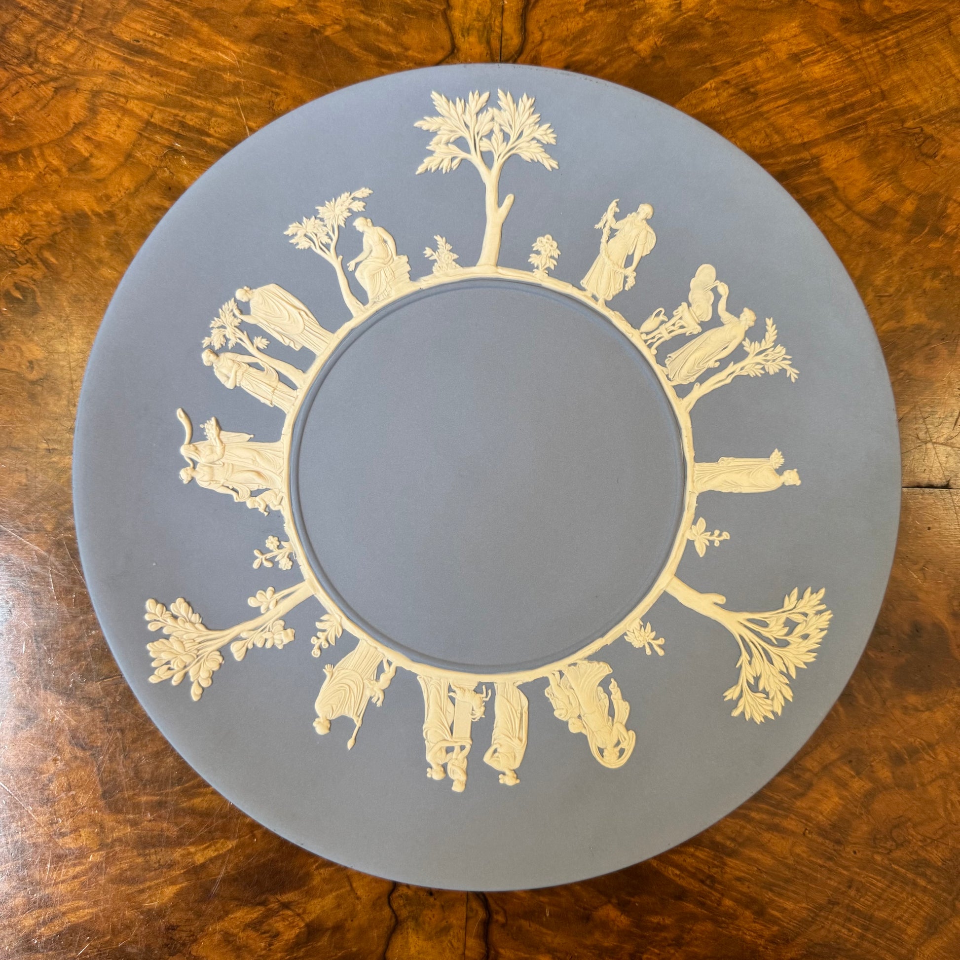 Vintage Blue Wedgwood Jasperware Roman Scene Plate 