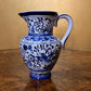 Vintage Blue & White Bird Floral Jug