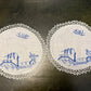 Vintage Blue & White Embroidery Doily