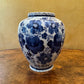 Vintage Blue & White Floral Vase 