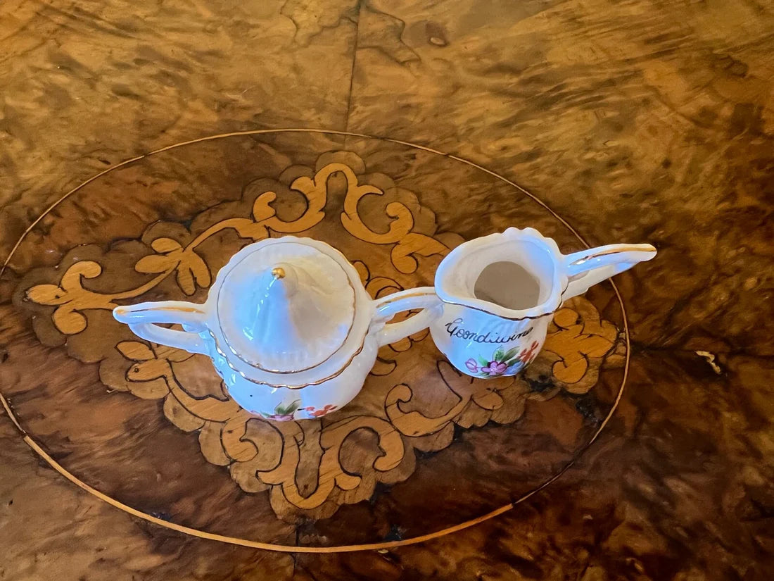 Vintage Bone China Milk & Sugar Jug Kids Set