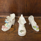Vintage Bone China Miniature Shoe Ornaments Set Of Three