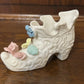 Vintage Bone China Miniature Shoe Ornaments Set Of Three