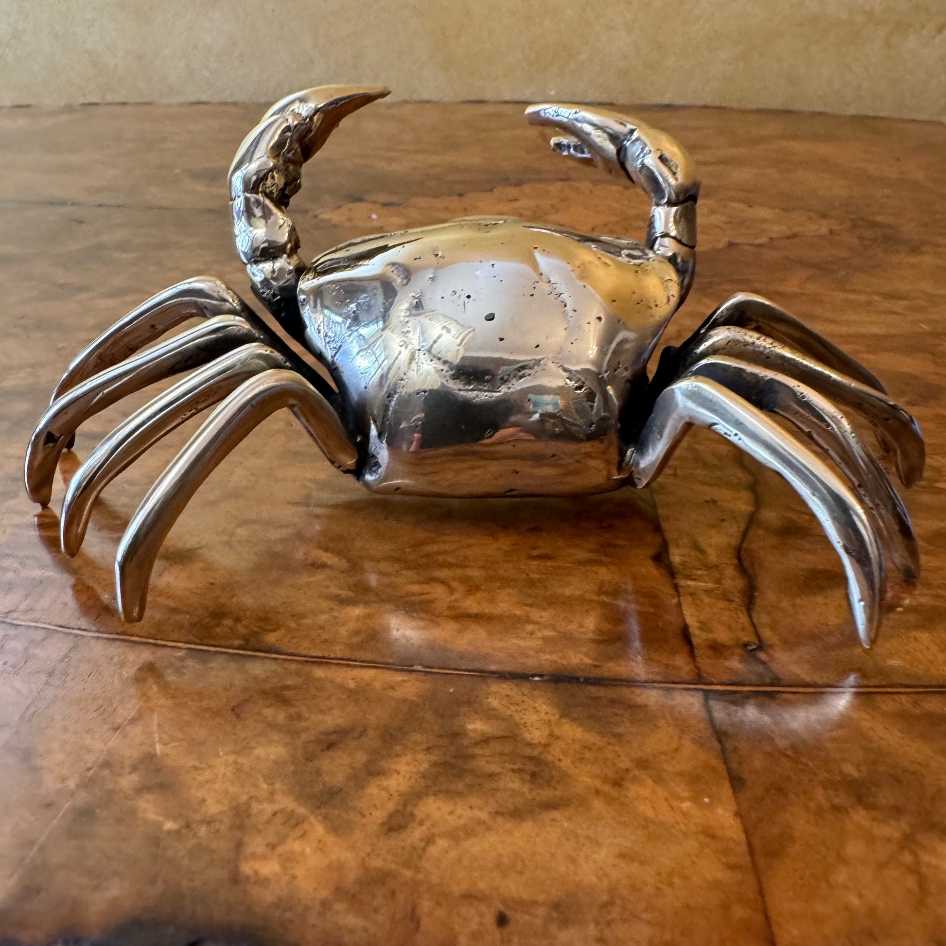 Vintage Brass Crab Ornament 