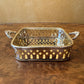 Vintage Brass Cutout Square Trinket Tray 