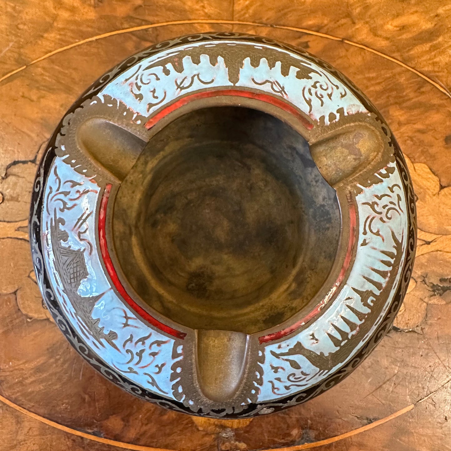 Vintage Brass Painted Ashtray 