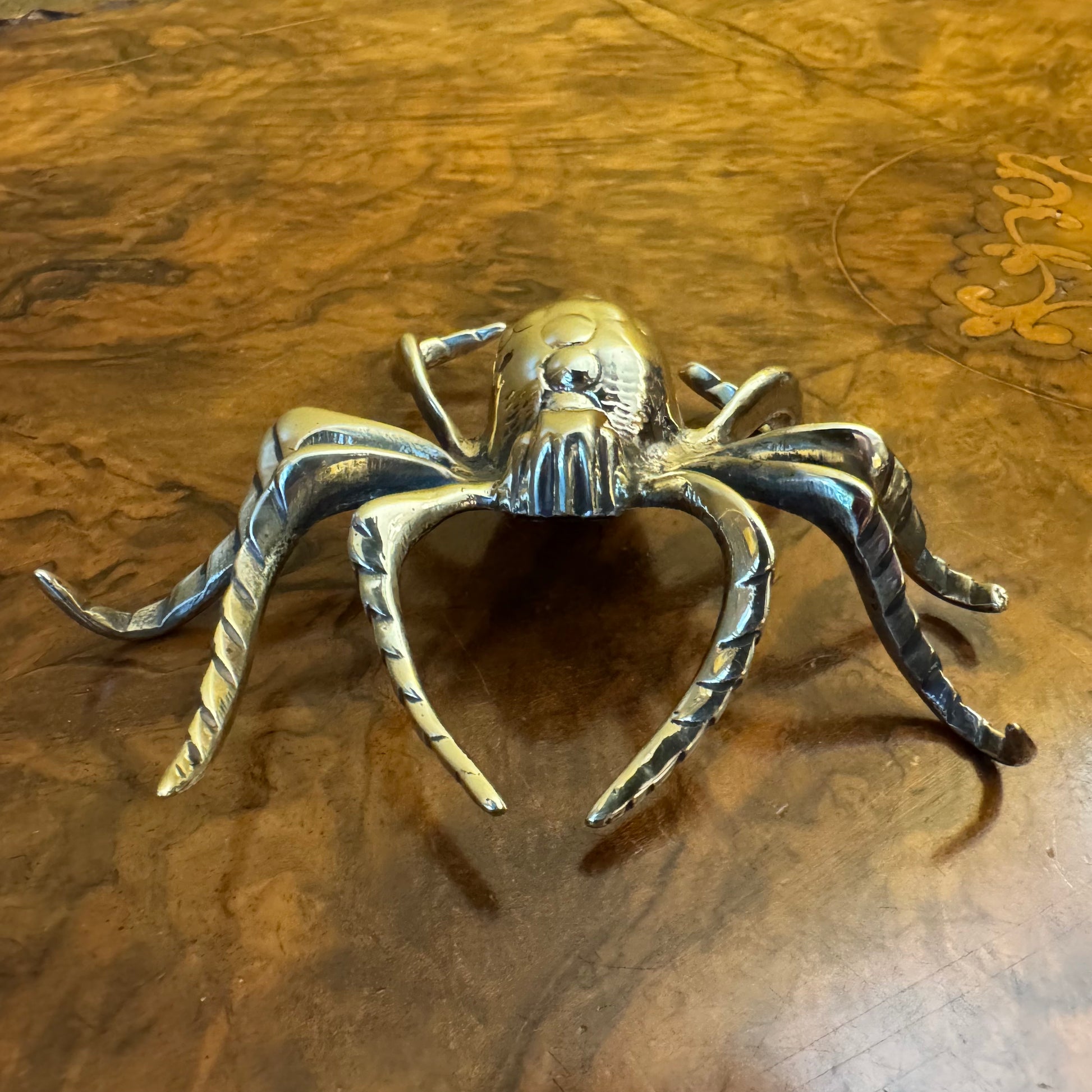 Vintage Brass Spider Ornament Figurine 