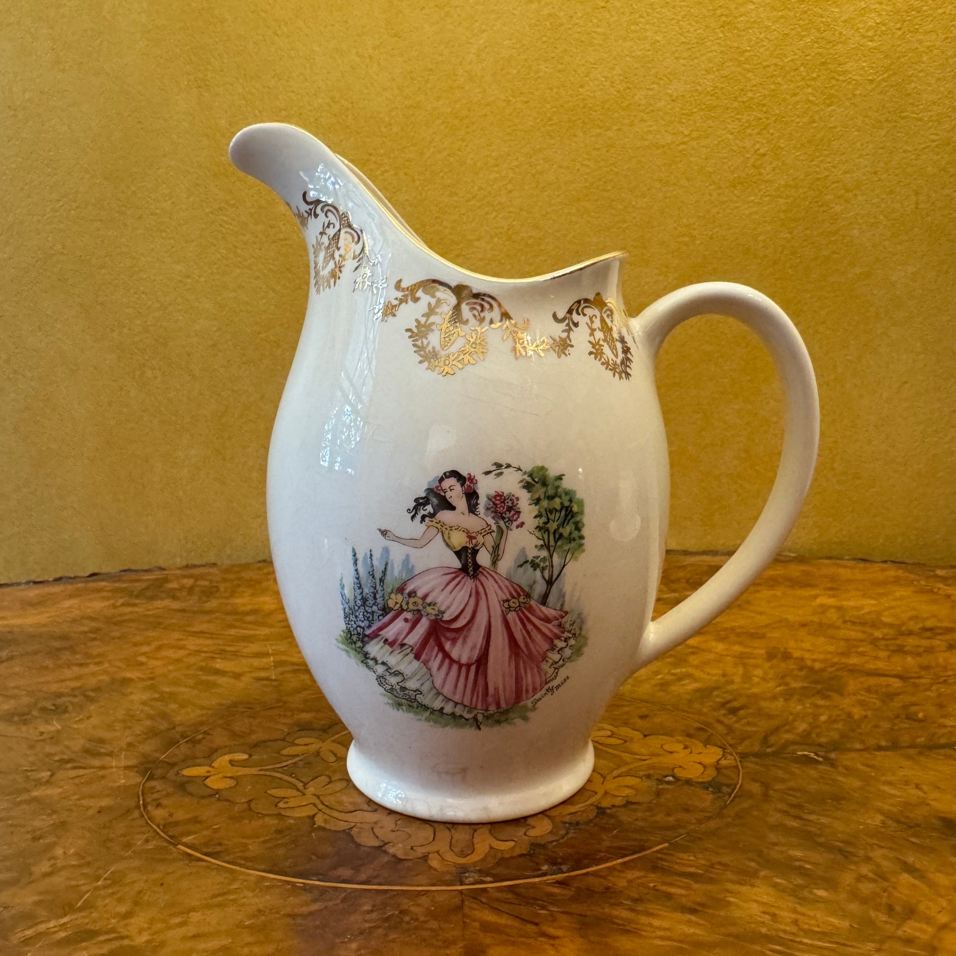 Vintage British Anchor Dainty Miss Large Jug 