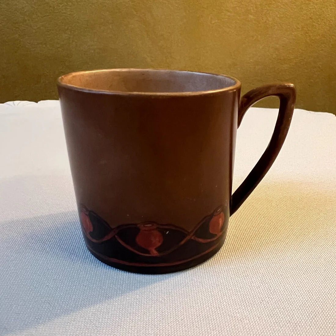 Vintage Brown Demitasse Coffee Cup Set of Five