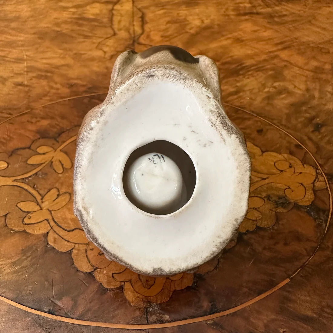 Vintage Bulldog Head Candle Holder Ornament