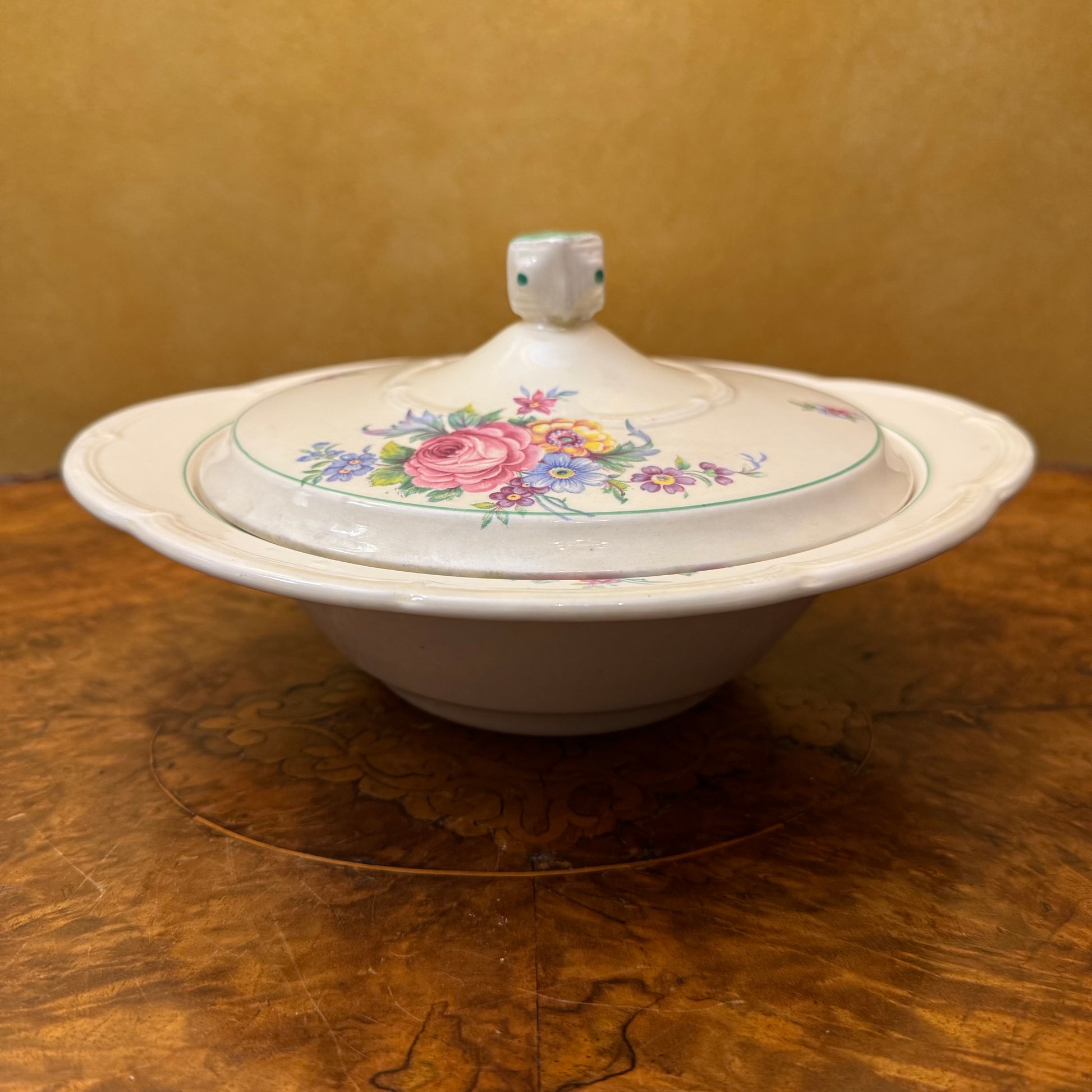 Vintage Burleigh Athlone Serving Bowl With Lid 