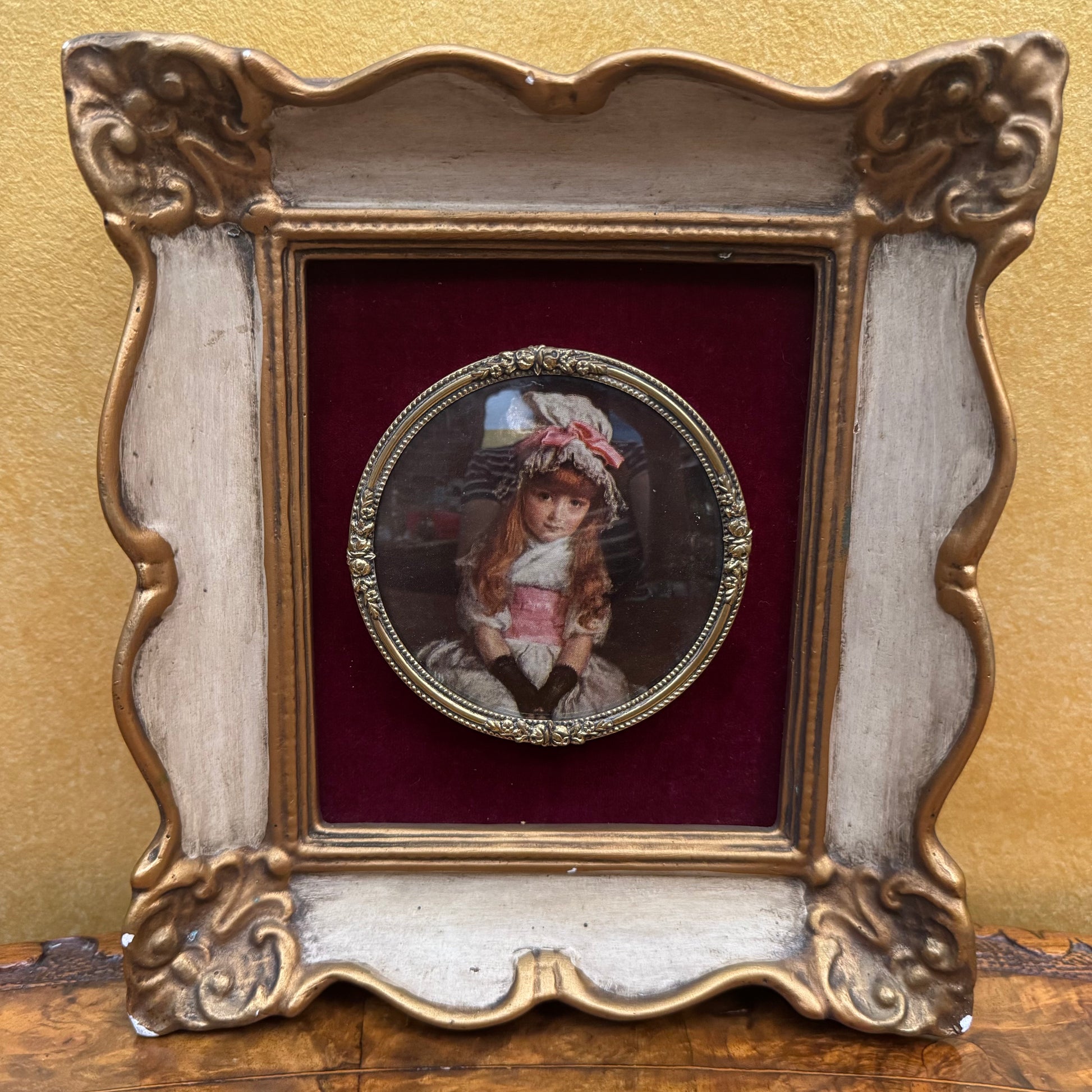 Vintage Cameo Creation Girl Portrait 