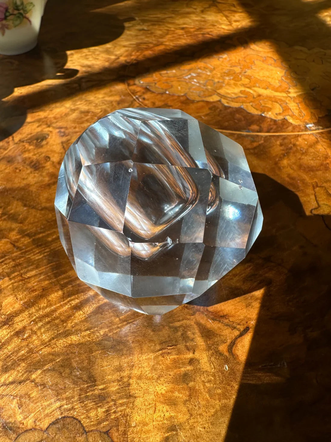 Vintage Glass Candle Holders Pair