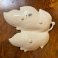Vintage Carlton Ware Red White Maple Leaf Small Dish