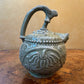 Vintage Celadon Porcelain Yaozhou Reverse Flow Teapot with Lion Foo 