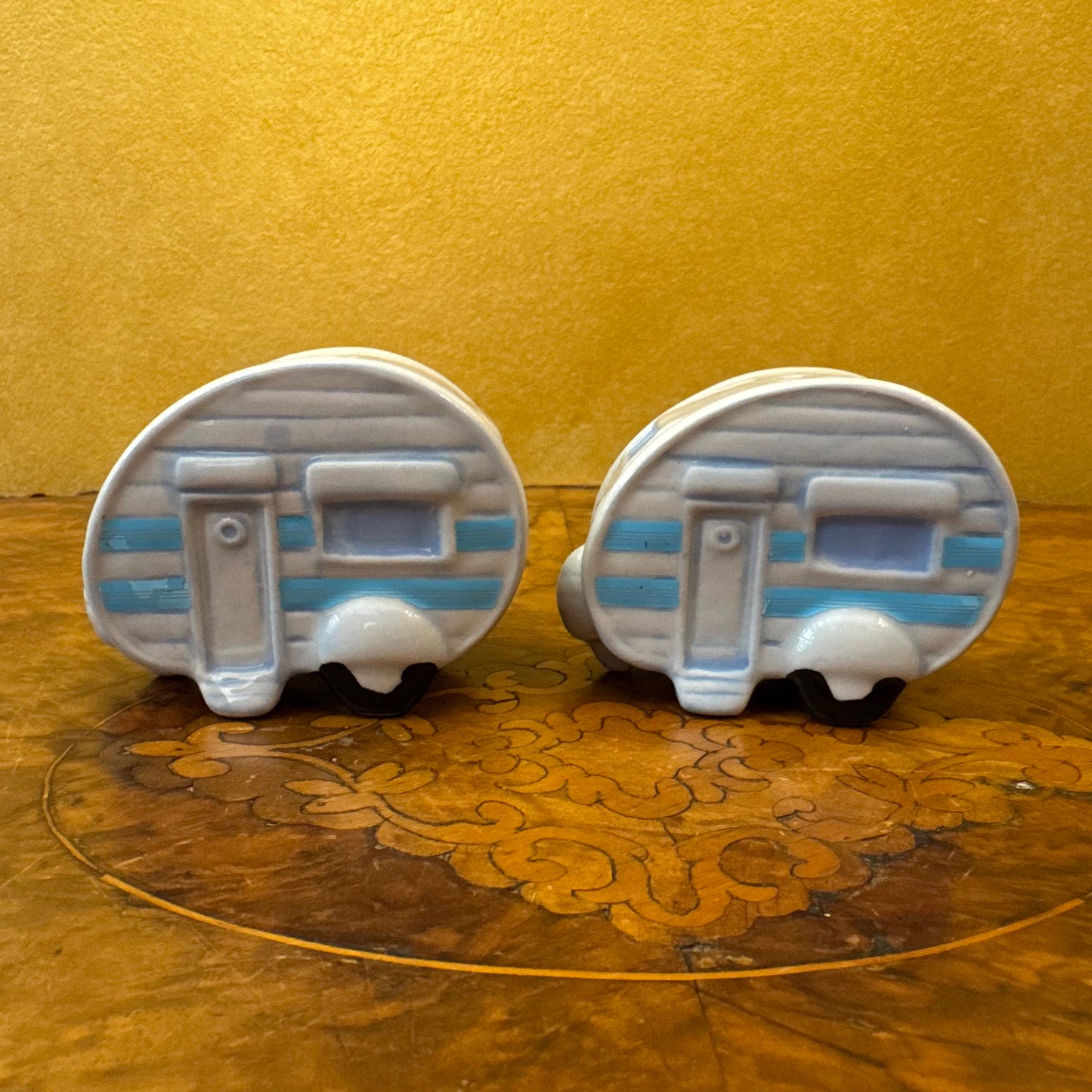 Vintage Ceramic Caravan Salt & Pepper Shakers 