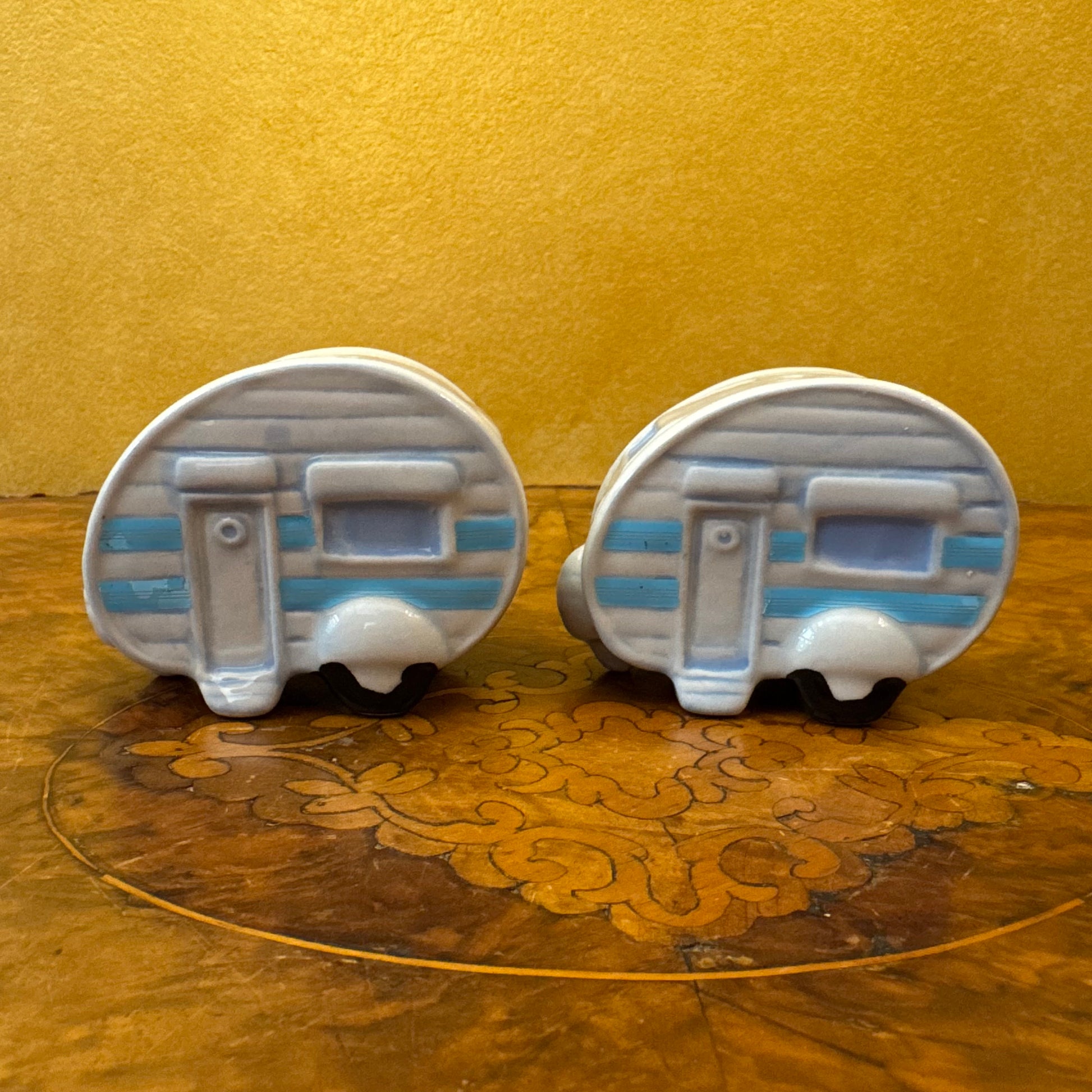 Vintage Ceramic Caravan Salt & Pepper Shakers 