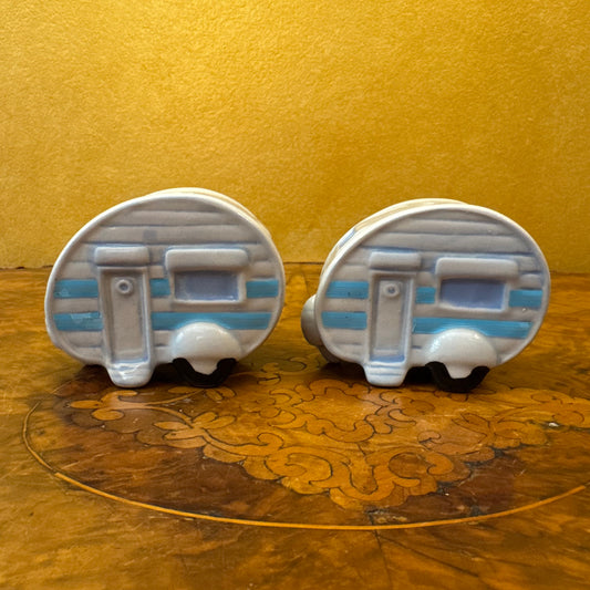 Vintage Ceramic Caravan Salt & Pepper Shakers 