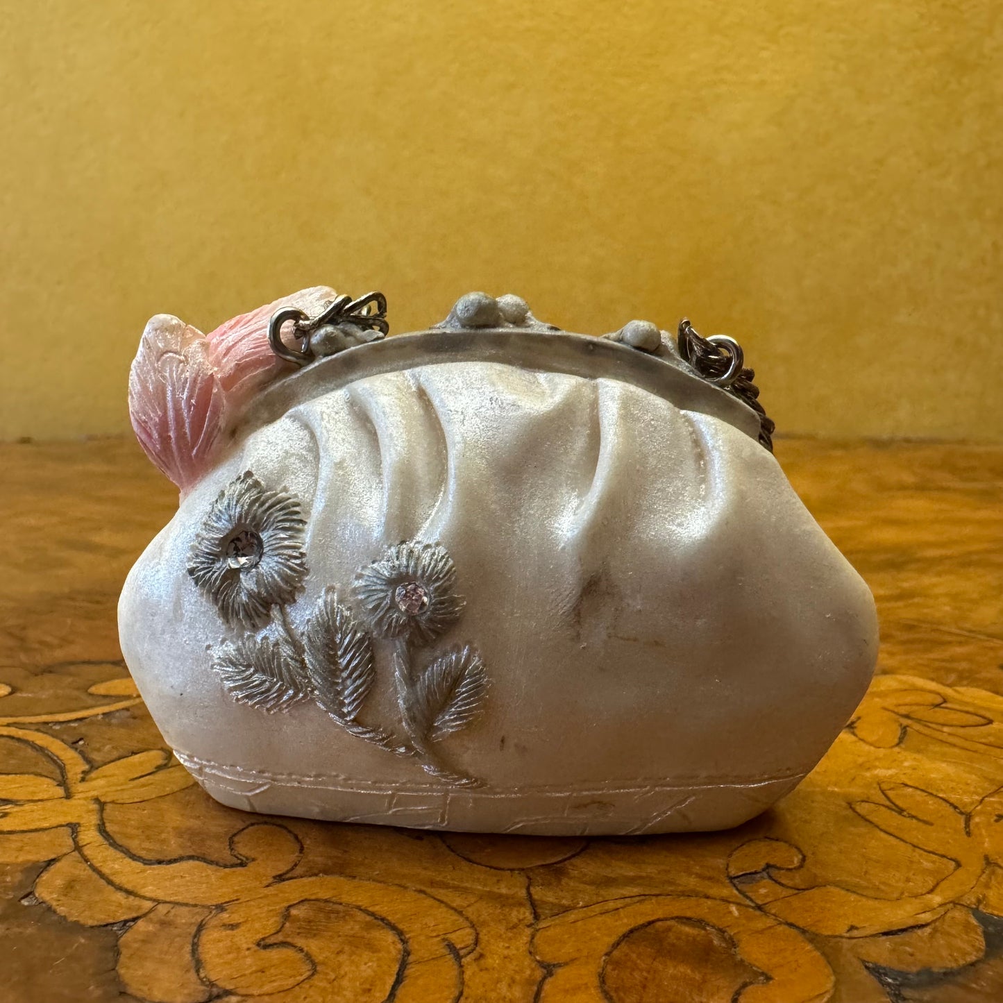 Vintage Ceramic Miniature Bag Ornament 