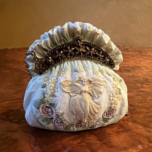 Vintage Ceramic Miniature Purse Ornament