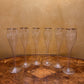 Vintage Champagne Hollow Stem Flutes Set Of Six 