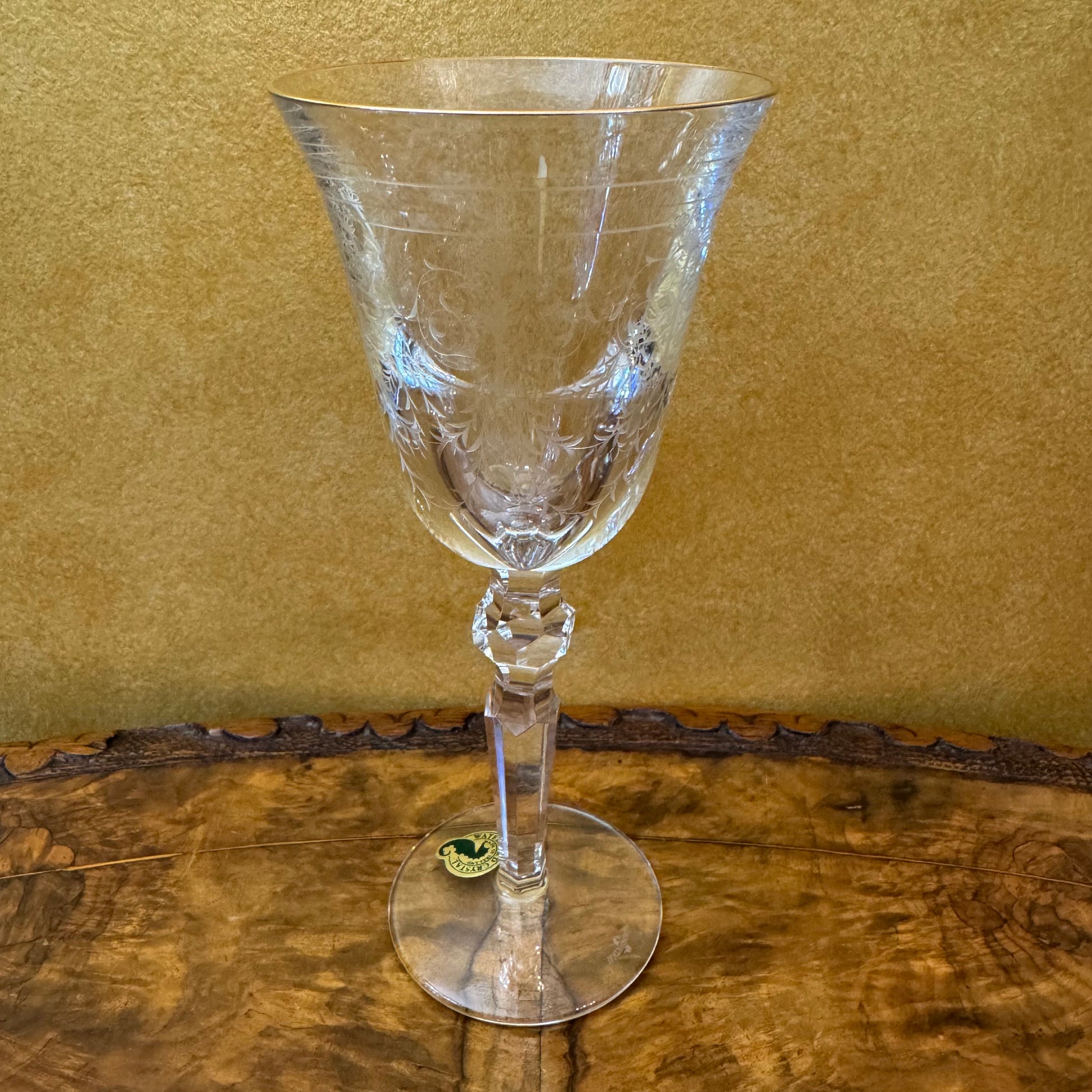Vintage Charlemont Claret Gold Etched Waterford Glasses 