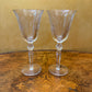Vintage Charlemont Claret Gold Etched Waterford Glasses Pair