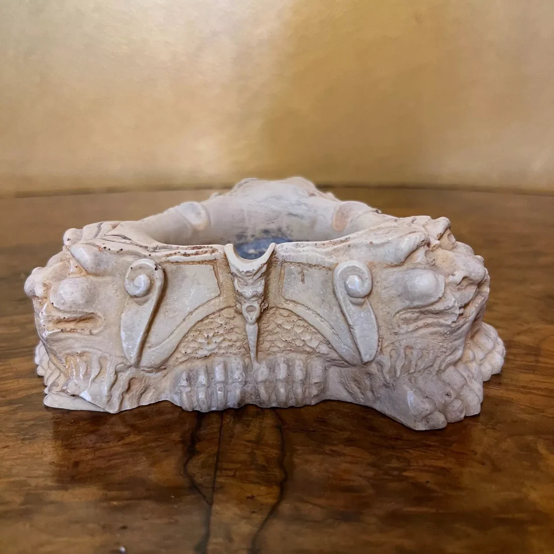 Vintage 1960s Chinese Foo Dog Resin Ashtray