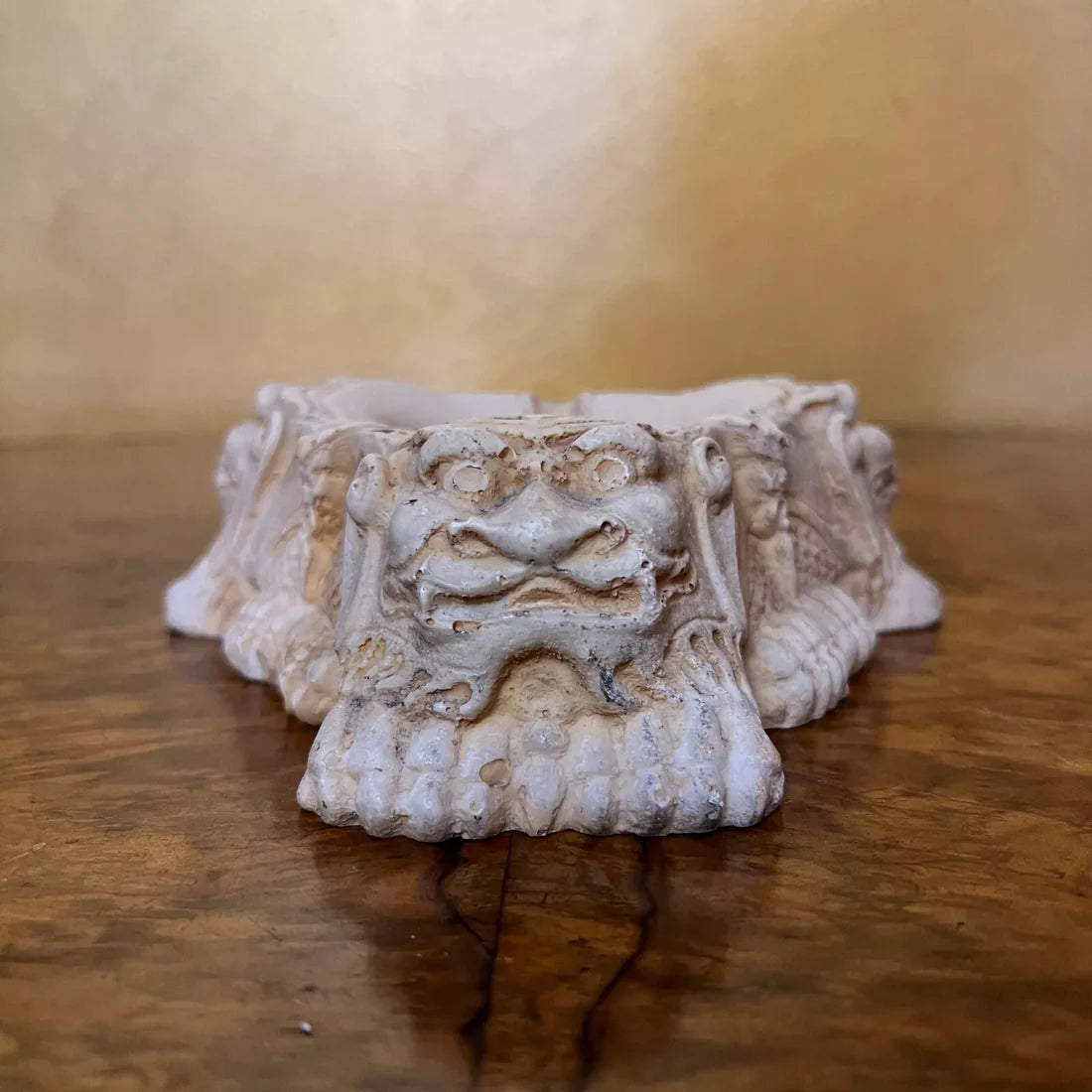 Vintage 1960s Chinese Foo Dog Resin Ashtray