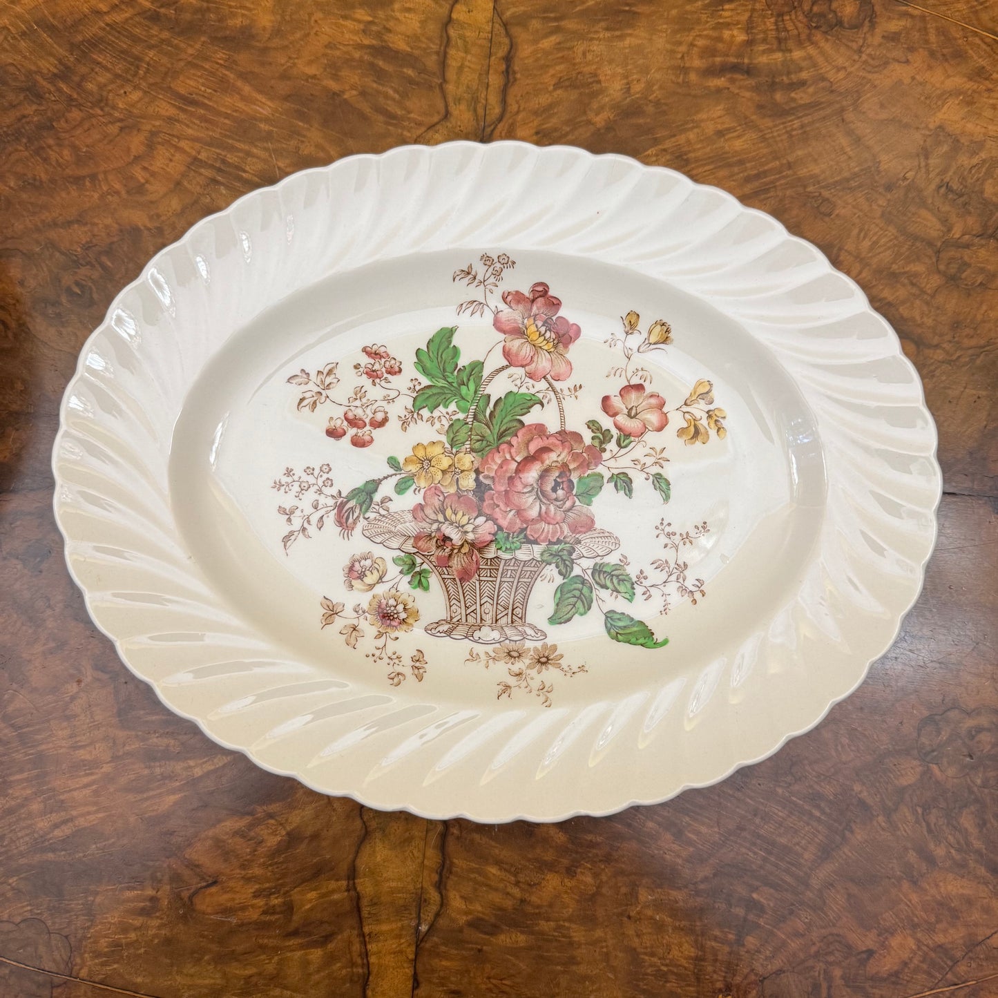 Vintage Clarice Cliff Royal Staffordshire Chelsea Rose Serving Platter 