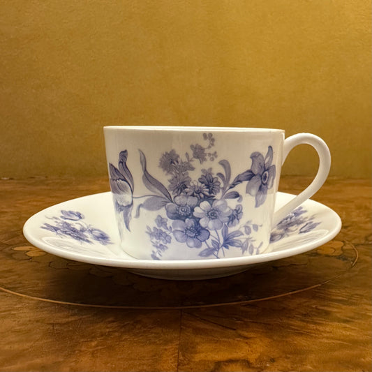 Vintage Coalport Divinity Blue Tea Cup & Saucer