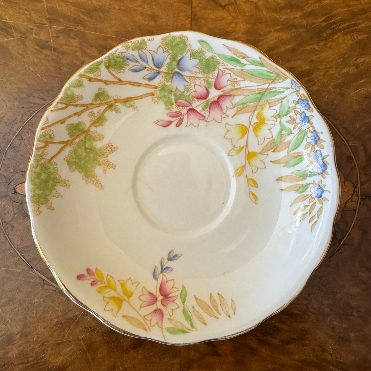 Vintage Colclough Floral Tree Print Saucer 